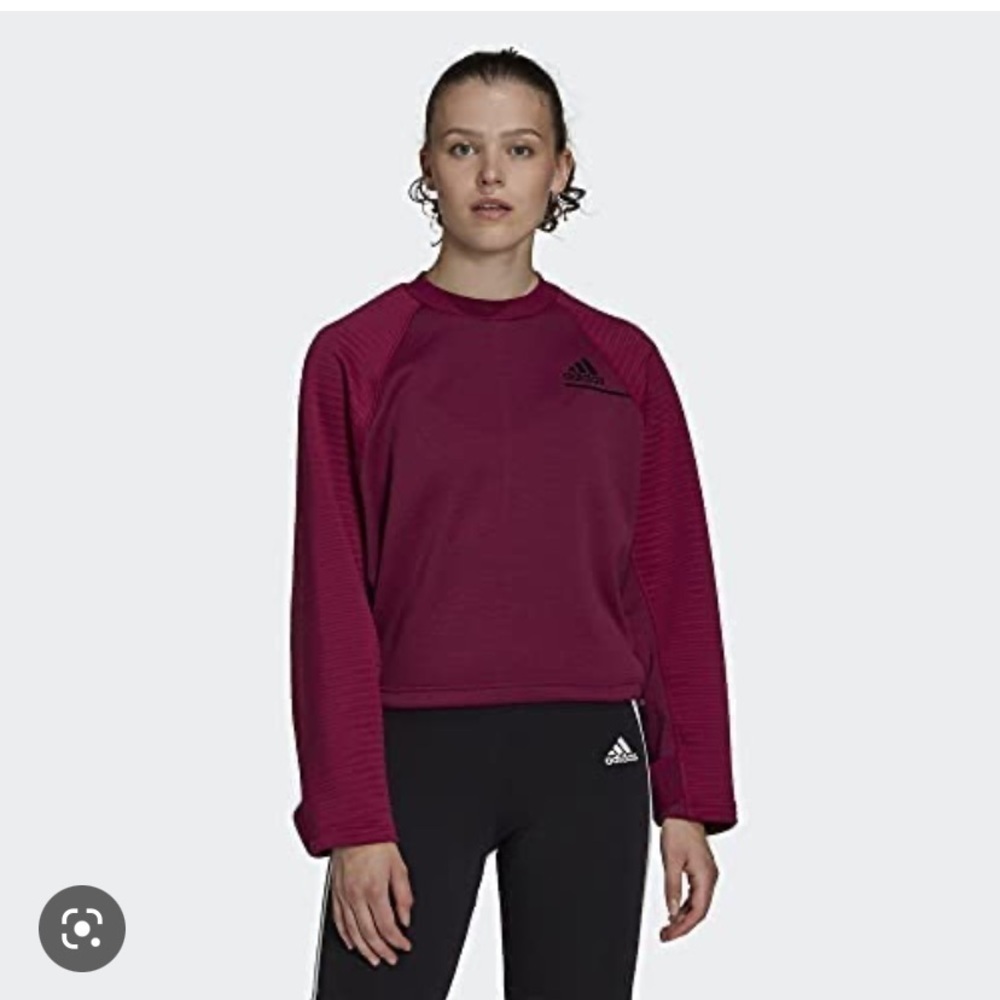 Adidas Women's Z.N.E Athletics Crew Cold.RDY, Power Berry,
